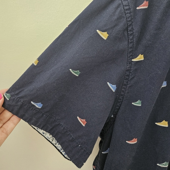 Denim and flower by Ricky Singh sneaker print button down shirt - Picture 3 of 6